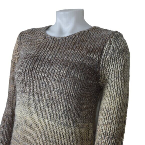 NWT DKR & Co Knit Ombre Wool Blend Sweater Brown Size Small - Picture 4 of 14